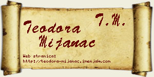 Teodora Mijanac vizit kartica